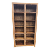 Open bookcase with 12 teak compartments