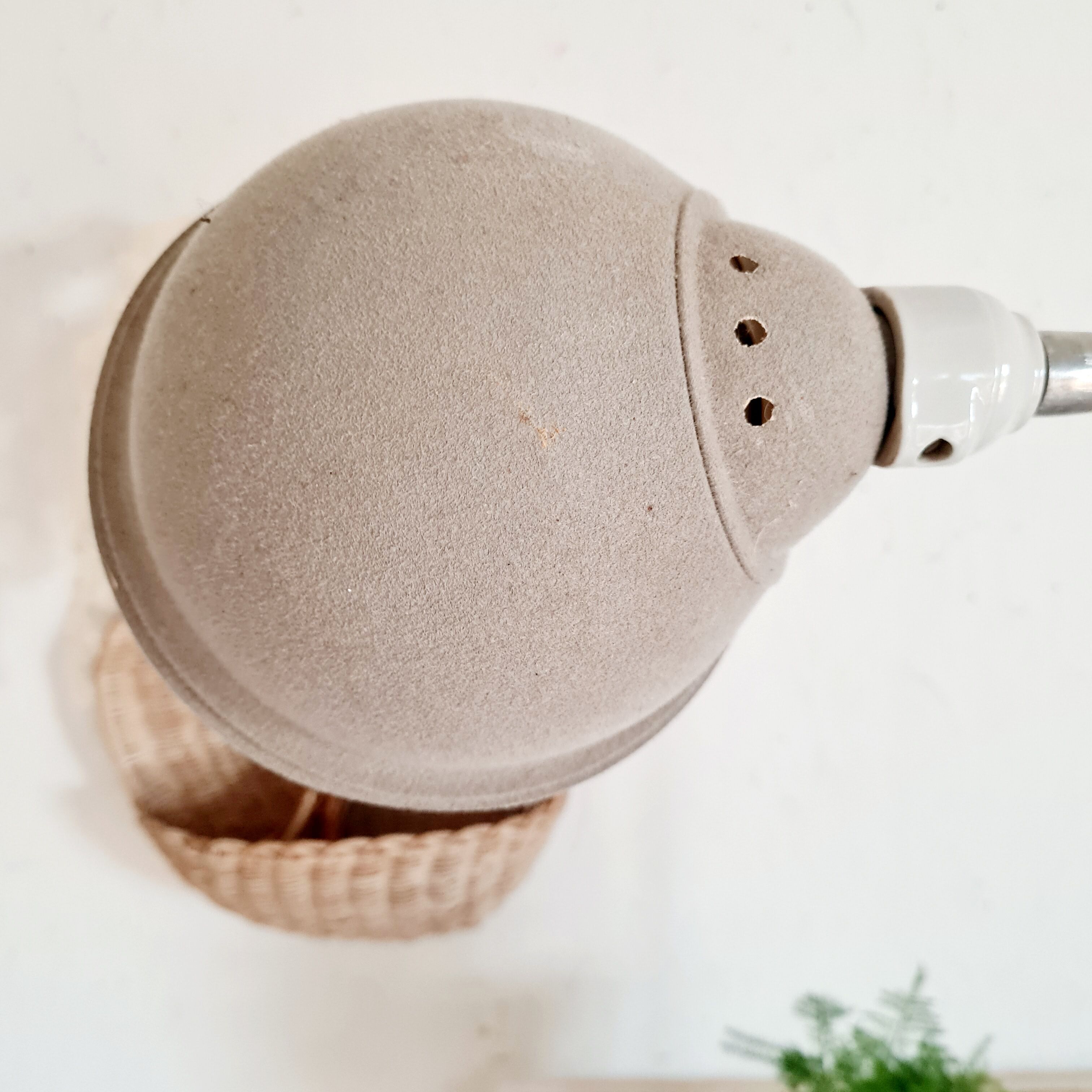 Antique articulated metal workshop lamp