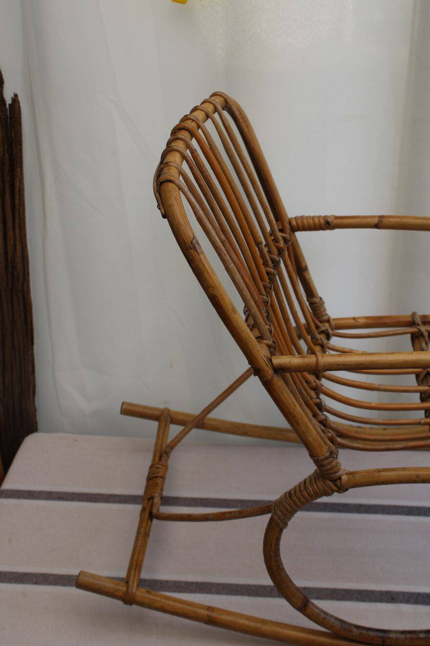 Chaise enfant en rotin