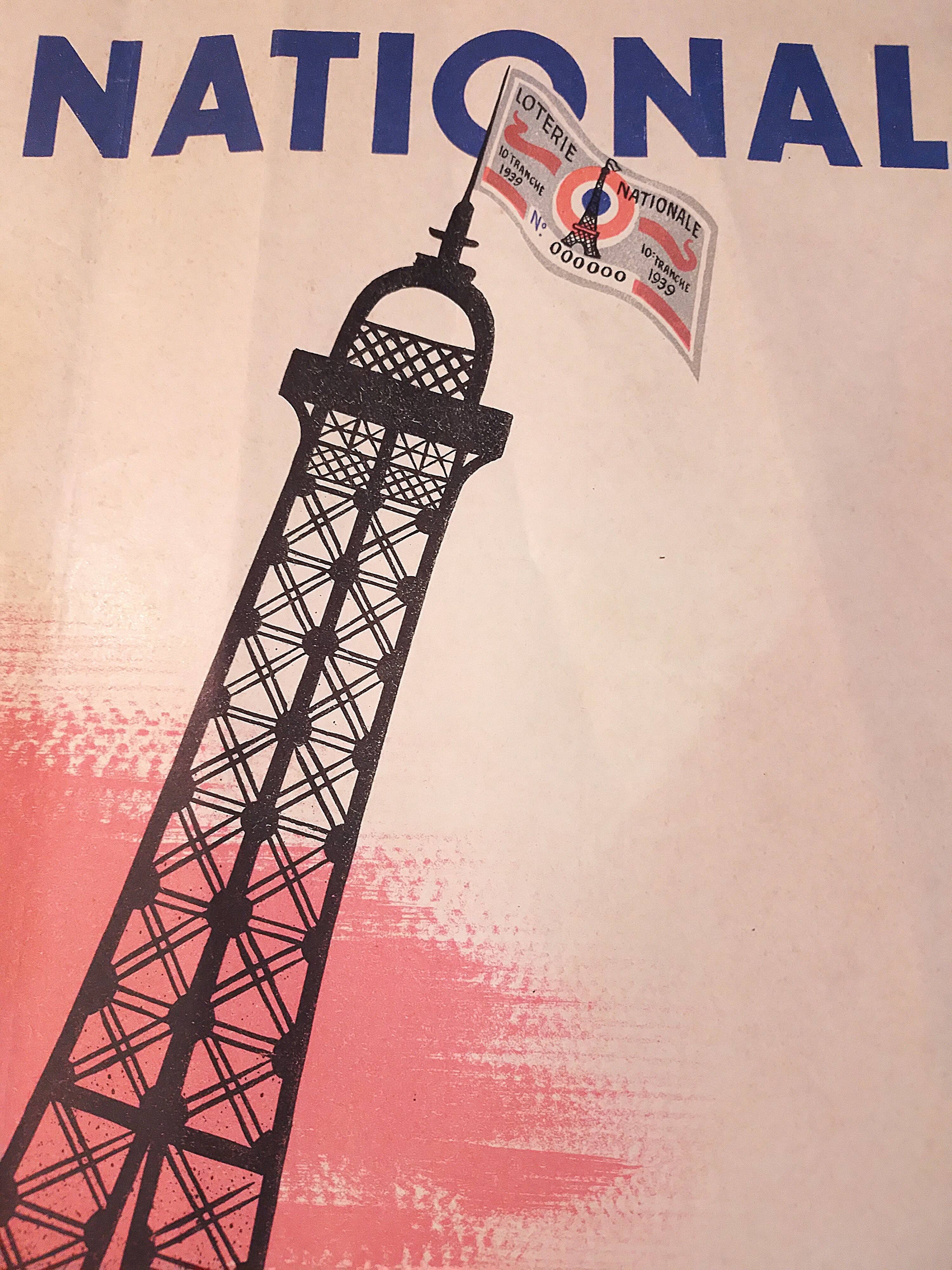 "Eiffel Tower" lottery poster 1939