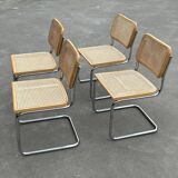 Set of 4 chairs model Cesca B32 designed by Marcel Breuer design