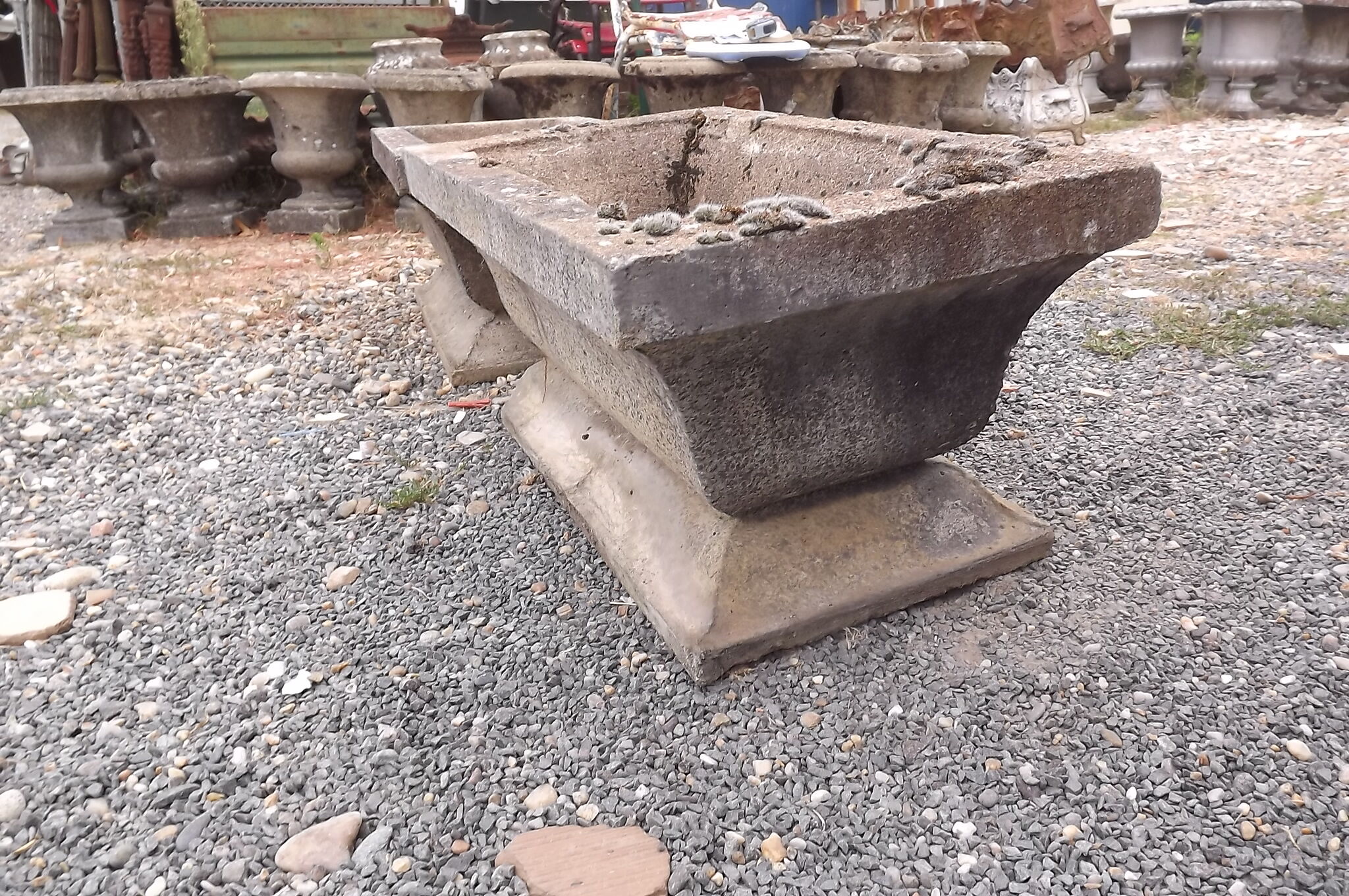 Pair of reconstituted stone planters