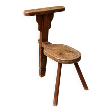 Milking chair, folk art, Alps, 19th century