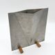 Sculptural brushed aluminium vase, 1980s