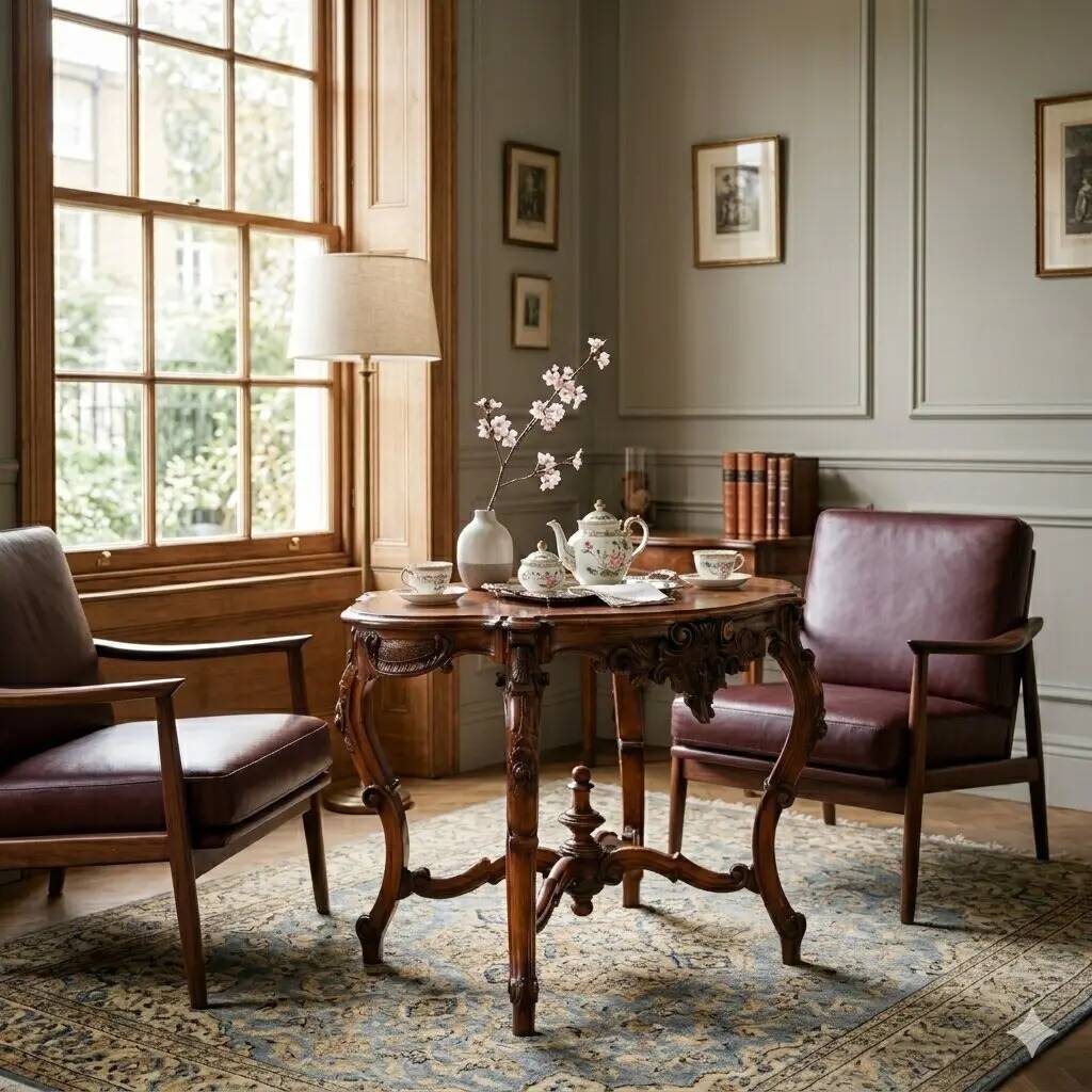 Small antique Louis-Philippe table in walnut, Italy, 19th century.