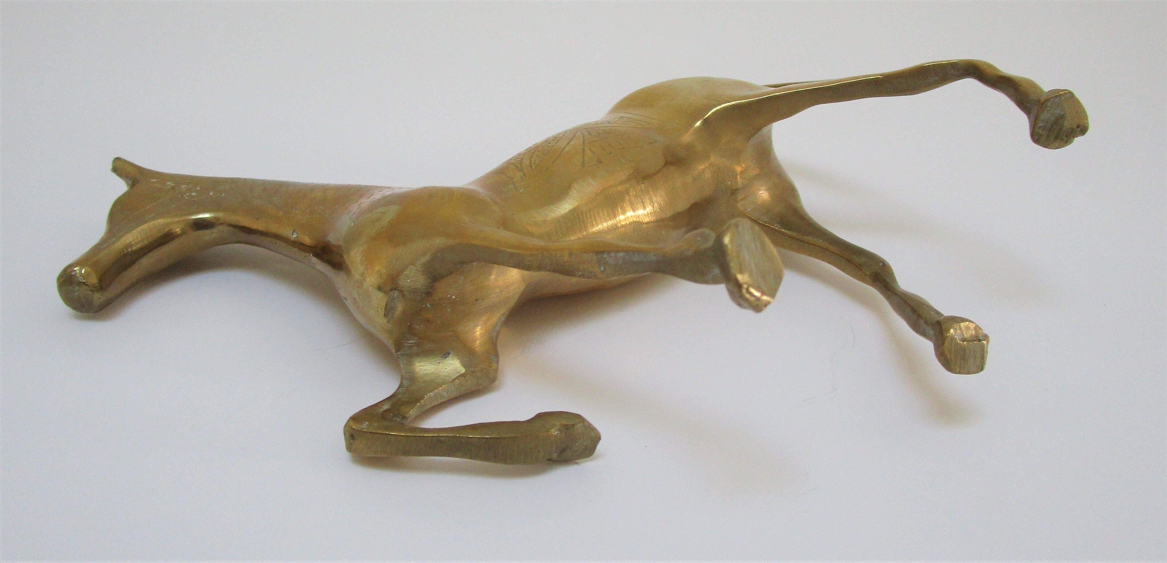 Vintage solid brass horse