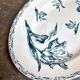 Large oval dish Lunéville in blue ironstone, "Tulip" service.