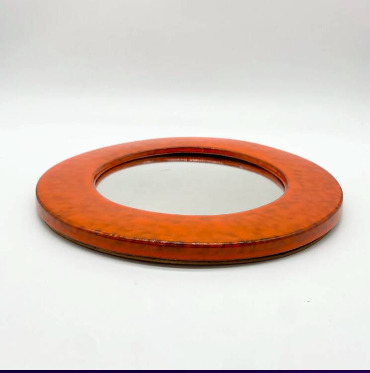 Miroir céramique glaçure « orange », 1960s