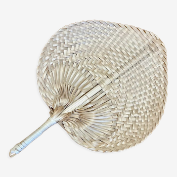 Braided palm leaf fan-shaped