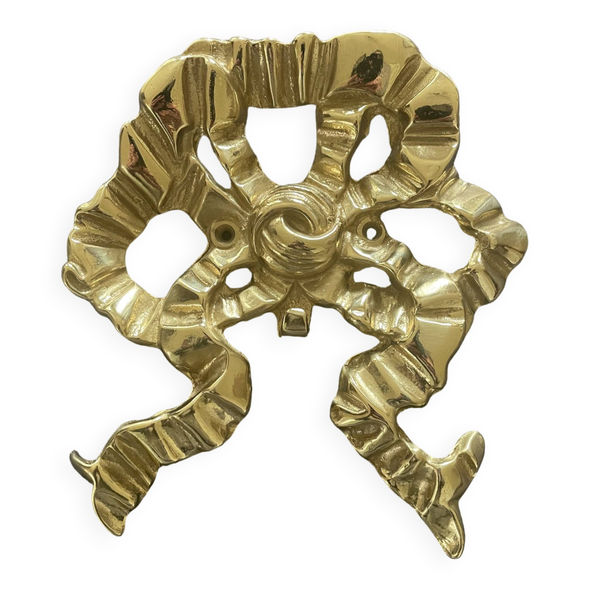 Crochet mural noeud laiton doré