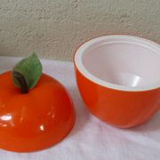 1970 vintage orange apple ice bucket