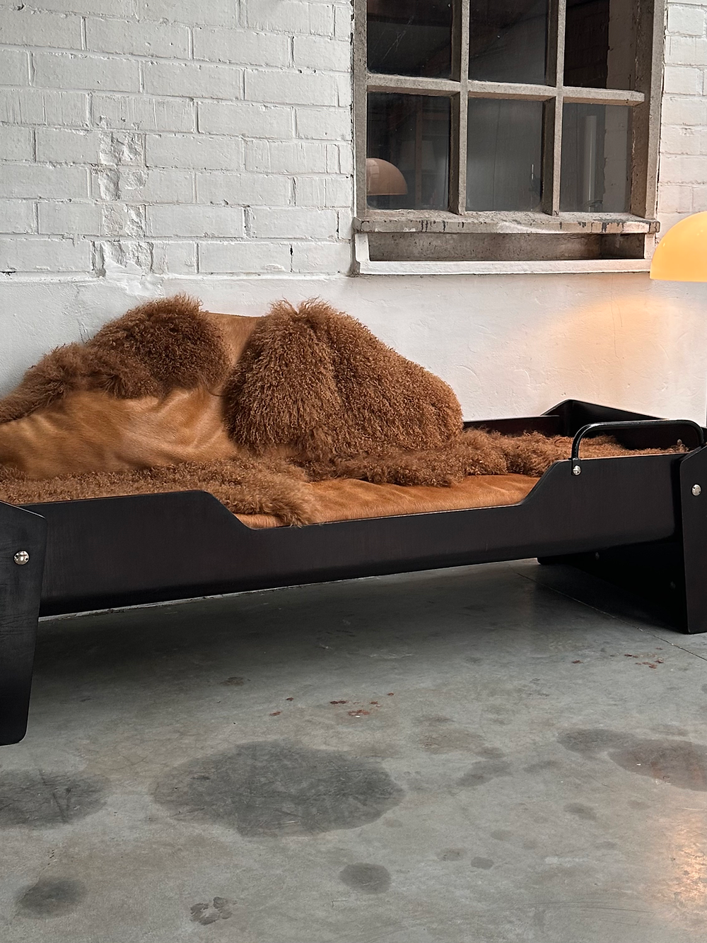 Bed/daybed by Jules Wabbes with Carine Boxy upholstery