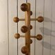 1970s pine coat rack, Scandinavian design