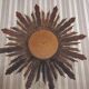 Sun mirror in gilded wood 70s, 72 cm