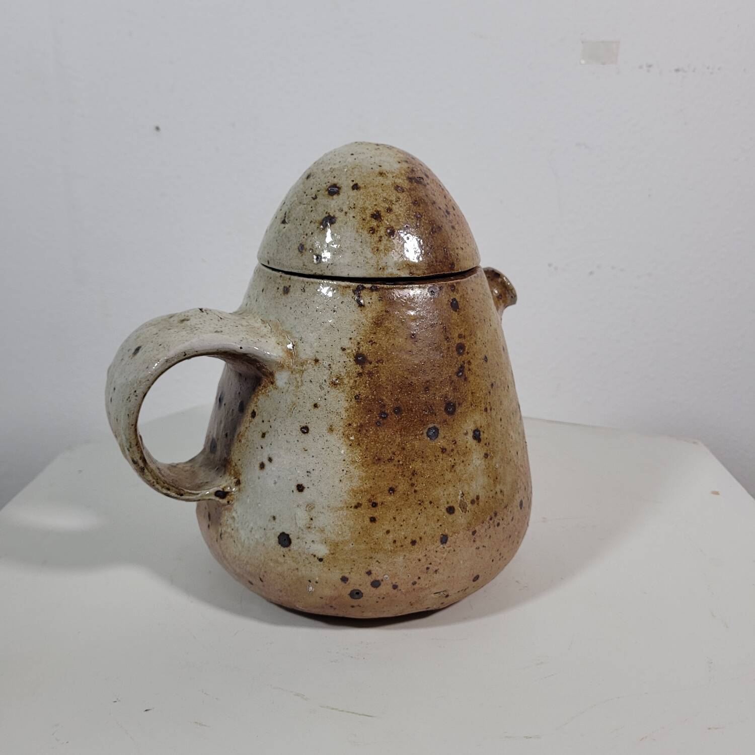 Théière vintage en grès de La Borne années 1960