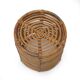 Cylindrical pouf in curved rattan by Castano, 1960s