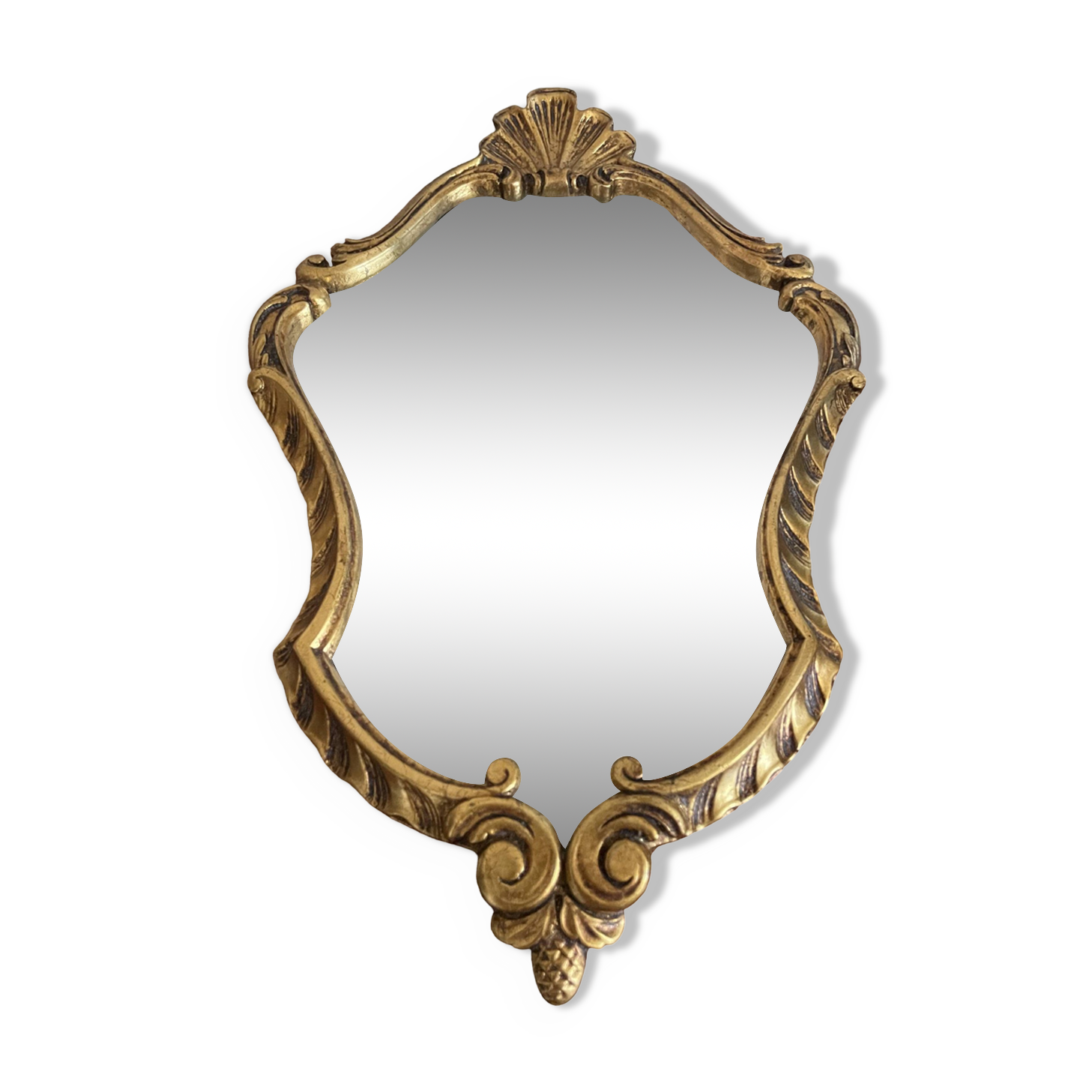 Baroque style mirror in gilded wood