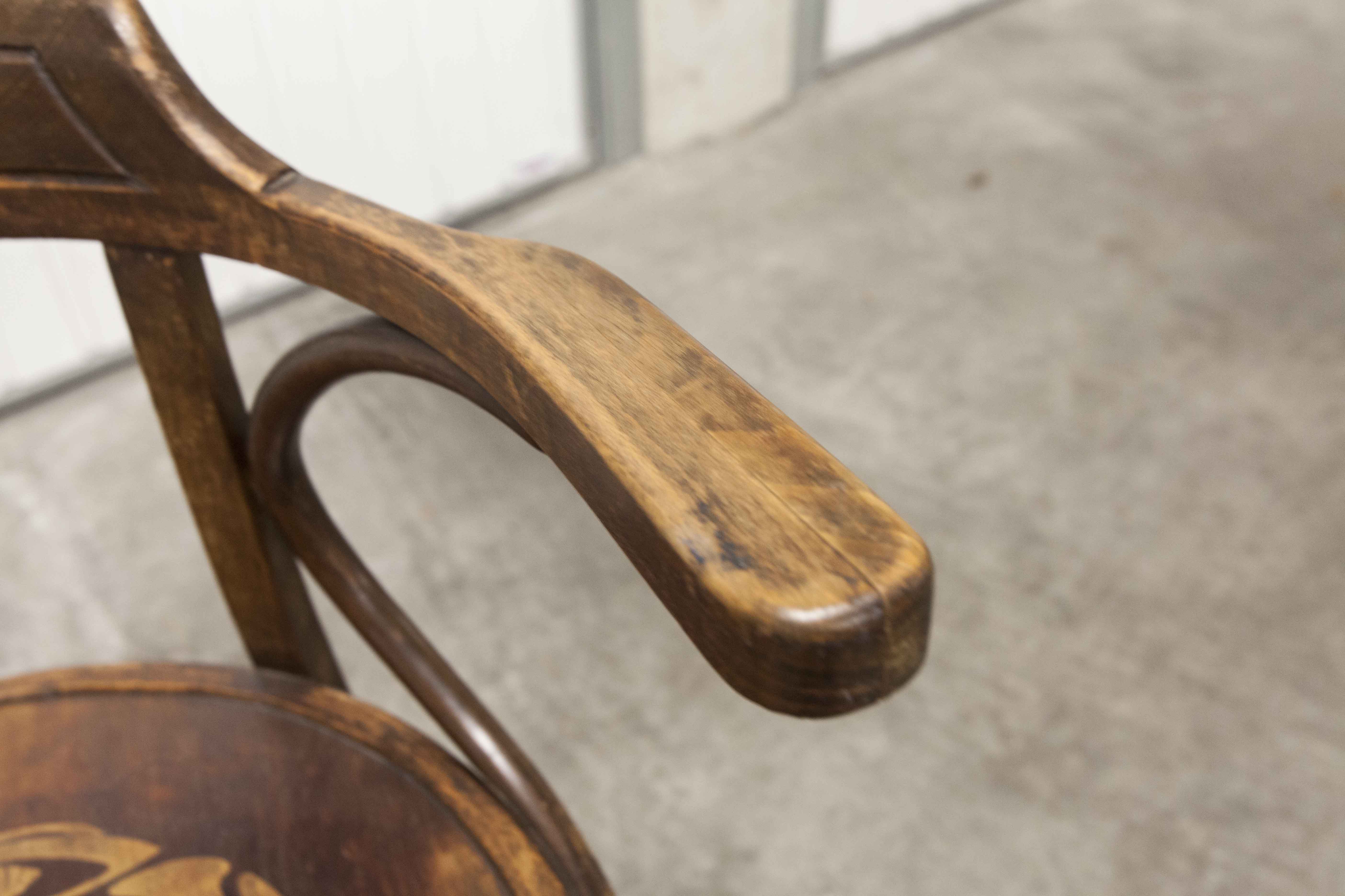 Office chair Baumann 1914 curved wood