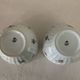 2 Antique Faceted Bowls with Small Flower Pattern PL France