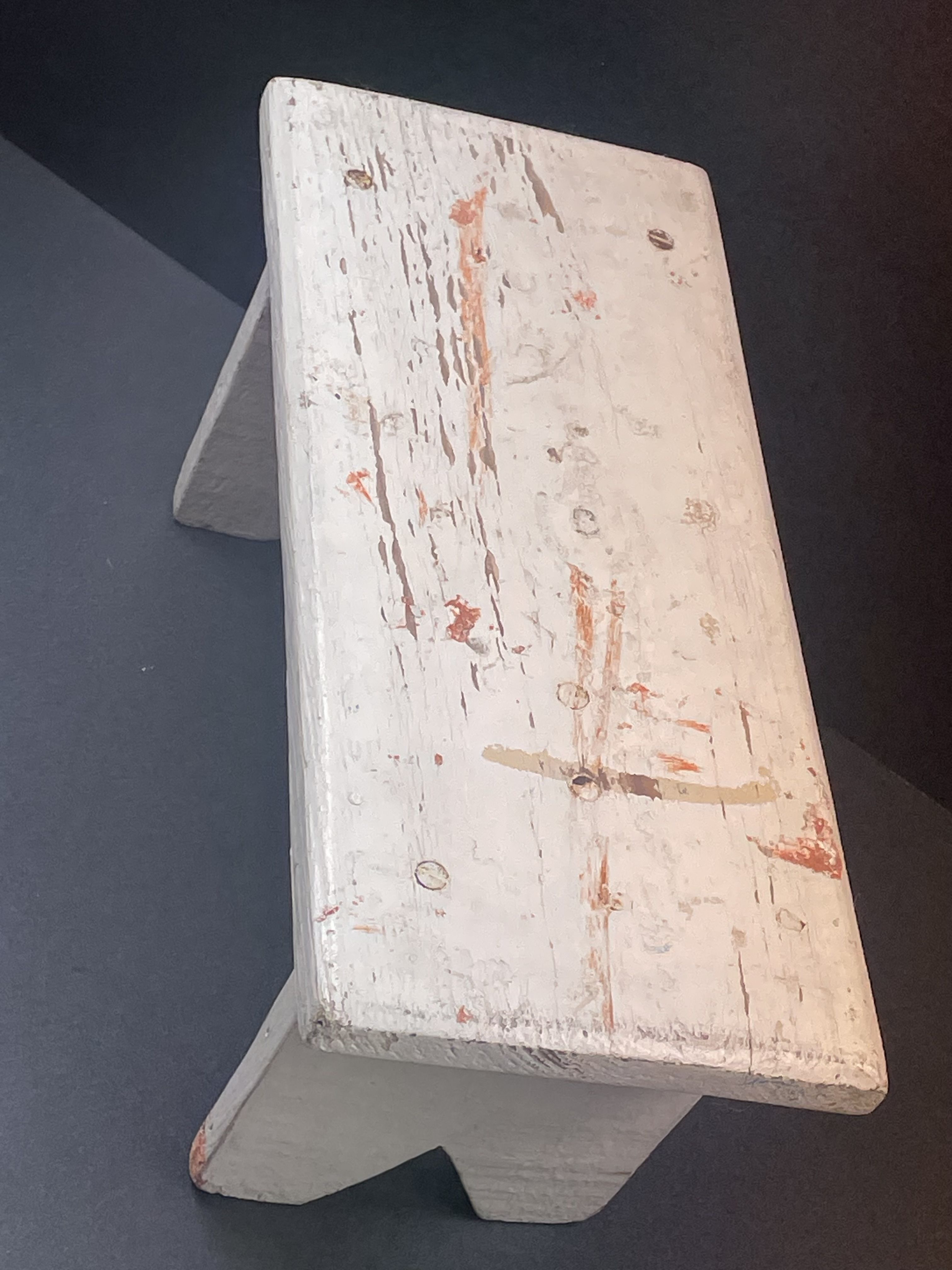 Small bench of lace maker of artisanal manufacture decoration year 70"
