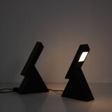 1980s Pair of “Delta” table lamps by Mario Bertorella for JM RDM, Italy