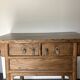 Console ancienne en bois d'orme