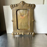 Art nouveau brass metal frame