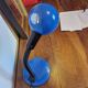 Brilliant German desk lamp — vintage style, electric blue
