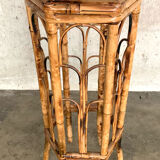 Rattan side table