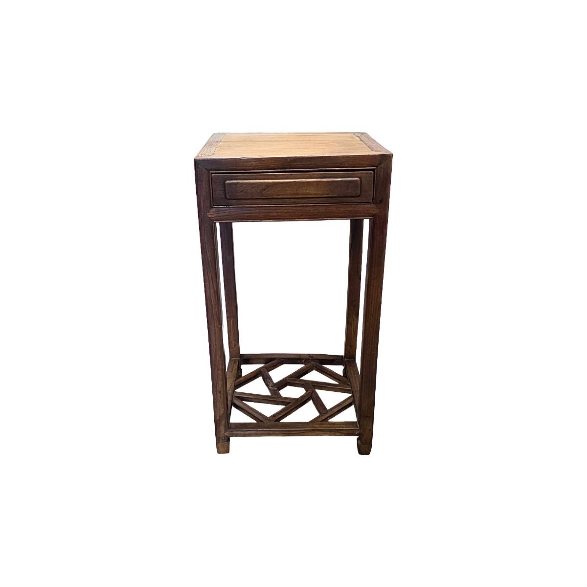 Antique Chinese Wooden Plant Table, late 1800s
