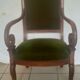 Fauteuil velours vert