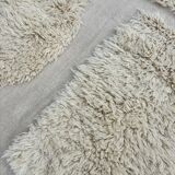Moroccan Beni Ouarain rug in ecru wool