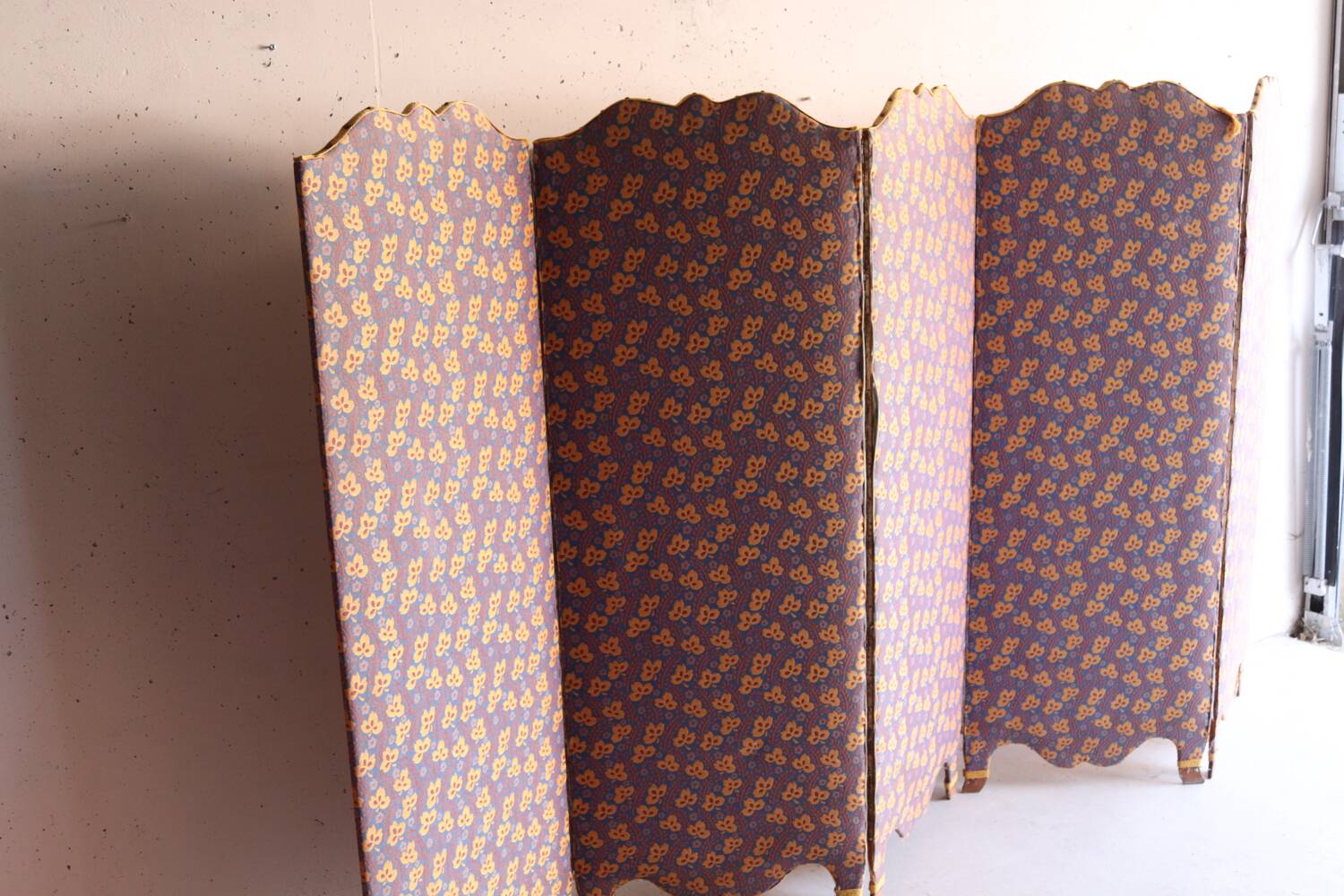 Antique 5-panel screen – Souleiado fabric
