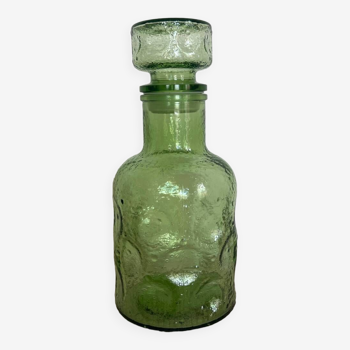 Carafe bouteille verre épais verte