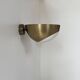 Pair of vintage brass and glass wall lights, Italy 1960