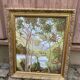 Landscape painting of a lakeside from the 20th century, 56x48cm.
