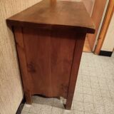 Small solid walnut pedestal sideboard