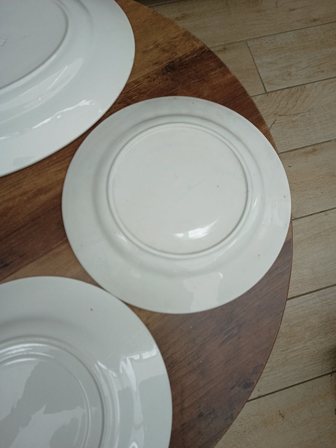 Lot 1 large oval dish and 3 bird plates Green background