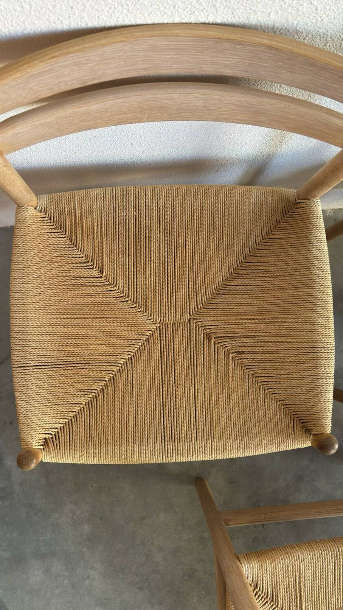 Ensemble de 6 chaises vintage en corde de papier Kurt Ostervig