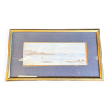 Watercolor signed Janick Laguitton – numbered 10/95 – Seascape