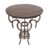 Table d’appoint en fer industriel antique