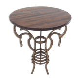 Table d’appoint en fer industriel antique