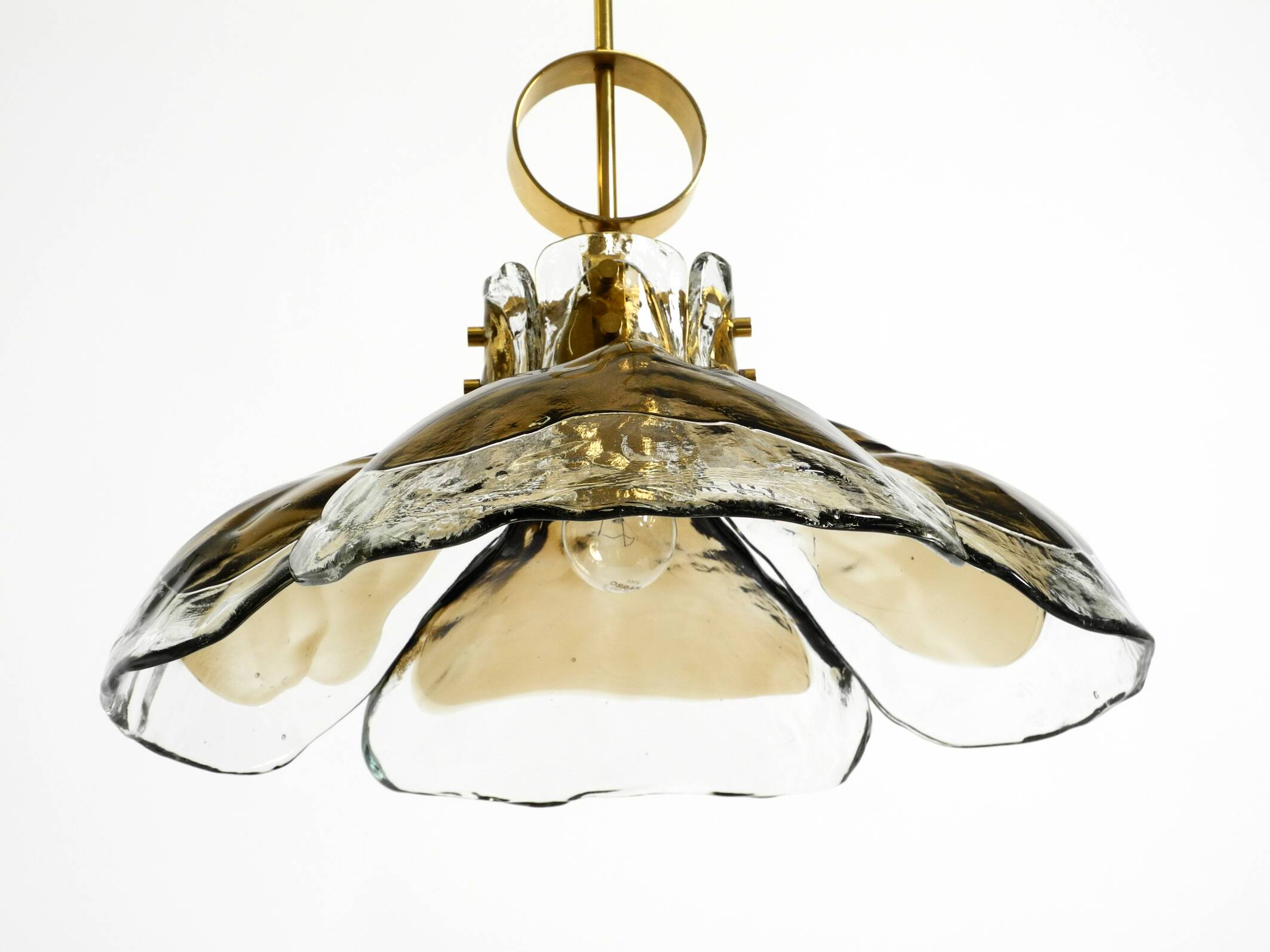 Beautiful 1960s J.T. Kalmar Franken heavy Murano glass floral ceiling lamp
