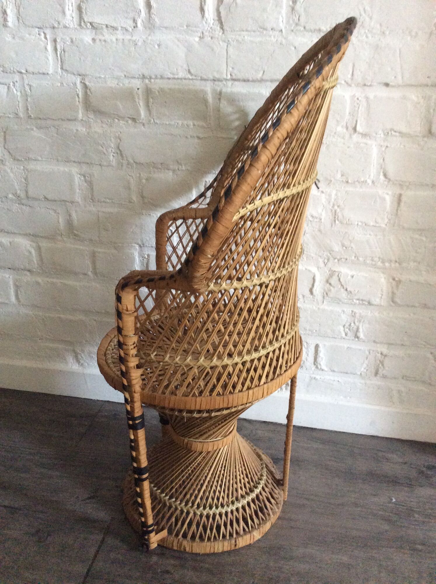 Vintage baby peacock armchair 1960
