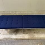 Florence Knoll bench for Knoll Studio blue fabric.
