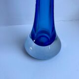 Soliflore vase in royal blue glass 70s
