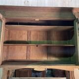 Two-body sideboard in solid oak, Art Nouveau period