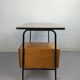 Bureau vintage formica et métal caisson deux tiroirs