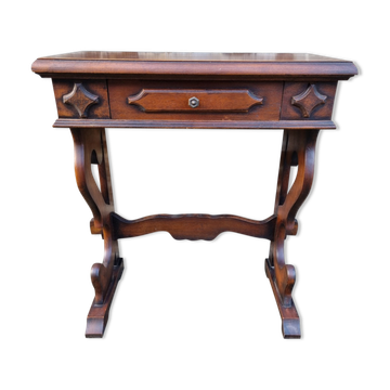 Console restauration merisier montants crosse Louis Philippe