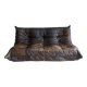 Togo sofa Ligne Roset 3-seater – Vintage brown leather from the 70s